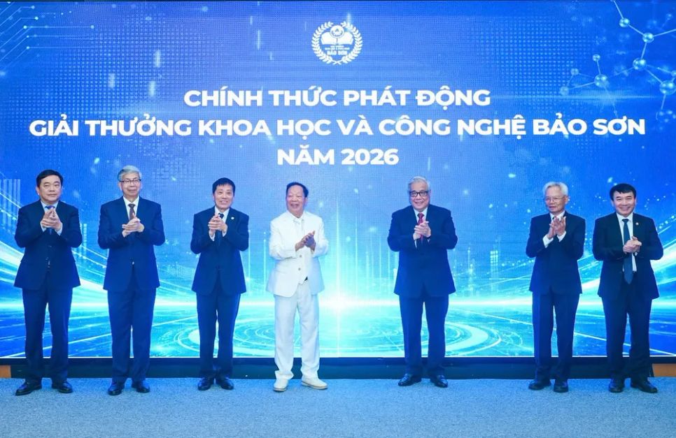 Nghi thức phát động Giải thưởng KH-CN Bảo Sơn năm 2026. Ảnh: TRẦN BÌNH