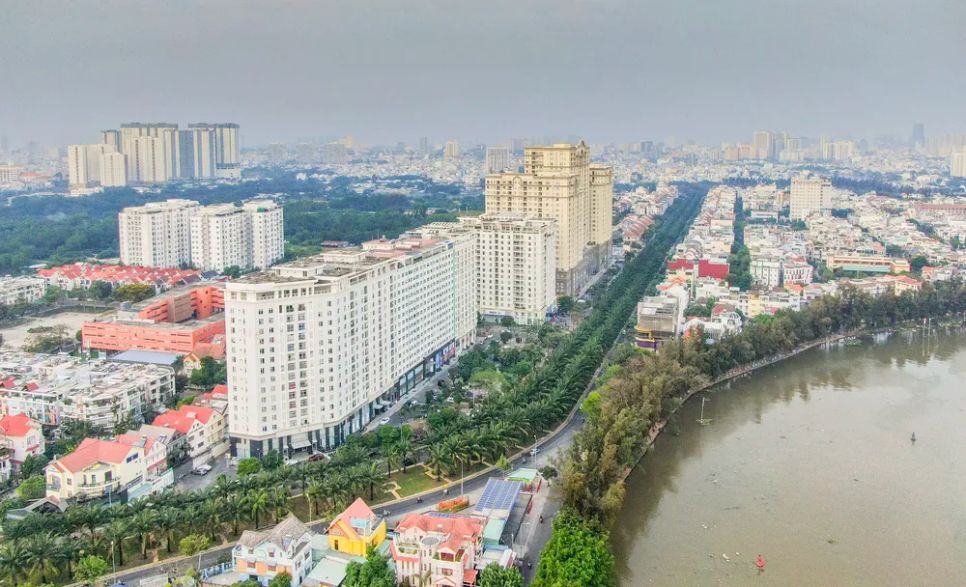 Khu dân cư Trung Sơn, xã Bình Hưng, TPHCM. ẢNH: HOÀNG HÙNG