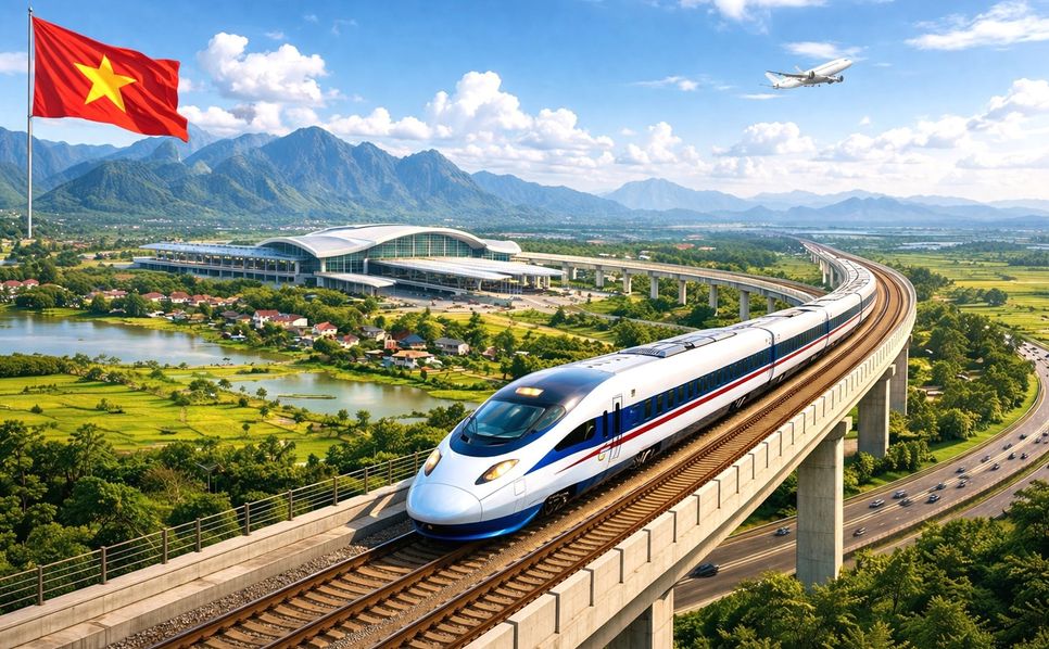 Từ quý III/2027 bắt đầu bàn giao mặt bằng dự án đường sắt tốc độ cao Bắc - Nam. Ảnh minh họa