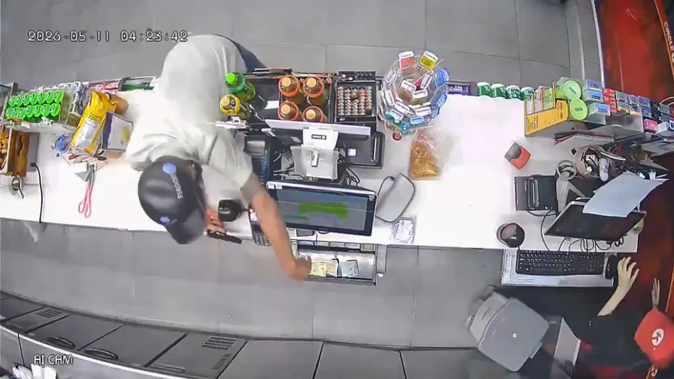 Hiện trường vụ cướp do camera ghi lại
