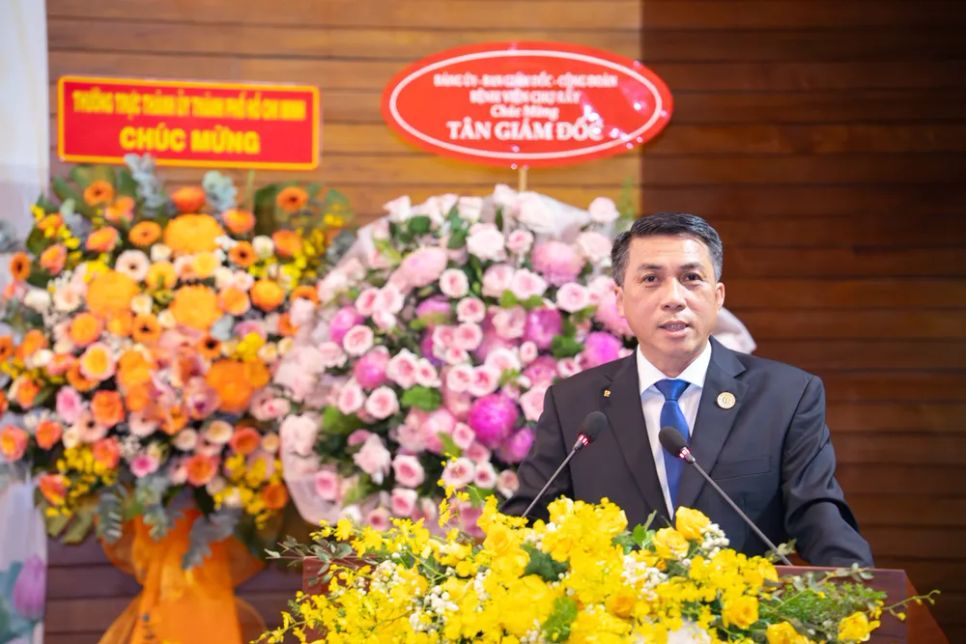 BSCK2 Phạm Thanh Việt, Giám đốc Bệnh viện Chợ Rẫy phát biểu nhận nhiệm vụ.