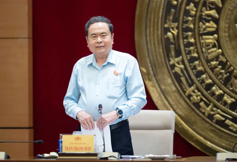 Chủ tịch Quốc hội Trần Thanh Mẫn chủ trì và phát biểu tại cuộc làm việc với Thường trực Ủy ban Quốc phòng, An ninh và Đối ngoại của Quốc hội, chiều 14-5. Ảnh: VIẾT CHUNG Chủ tịch Quốc hội Trần Thanh Mẫn chủ trì và phát biểu tại cuộc làm việc với Thường trực Ủy ban Quốc phòng, An ninh và Đối ngoại của Quốc hội, chiều 14-5. Ảnh: VIẾT CHUNG