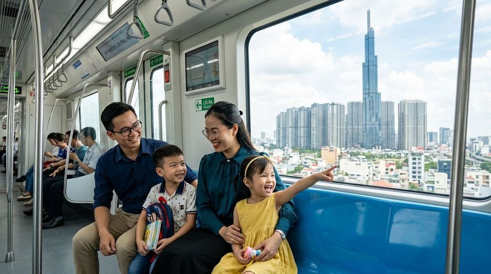 Vinhomes Sài Gòn Park và Vinhomes Green Paradise đều chỉ cách Bến Thành “một chạm” metro (Ảnh minh họa)