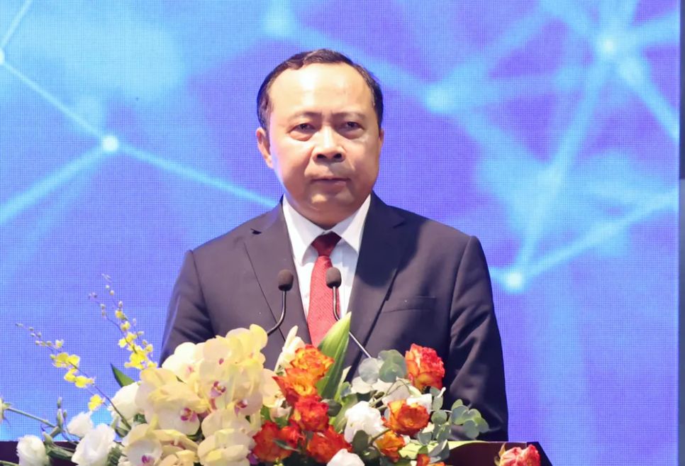 Bộ trưởng Bộ KH-CN Vũ Hải Quân phát biểu tại buổi lễ. Ảnh: QUANG PHÚC