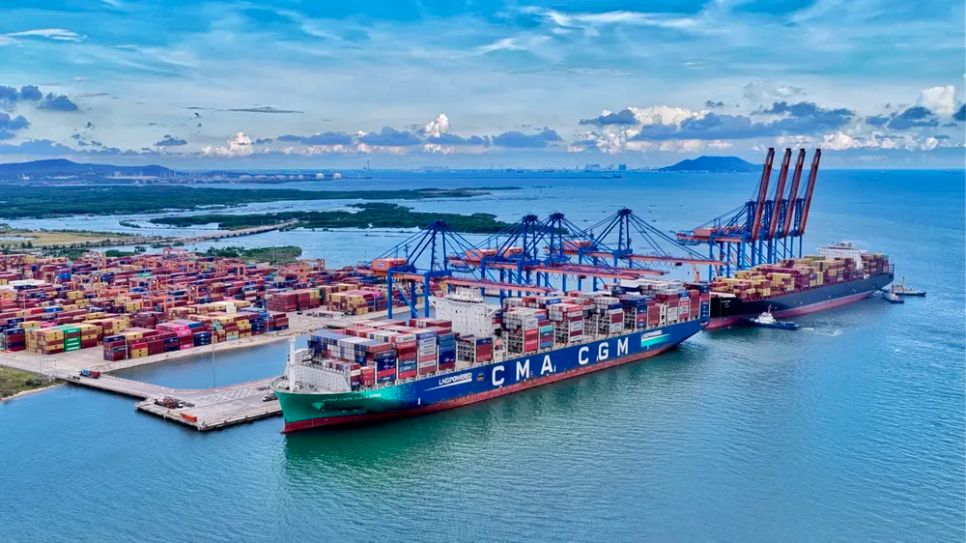 Cảng Gemalink đóng vai trò quan trọng trong Hệ sinh thái Cảng - Logistics của Tập đoàn Gemadept và đối tác CMA-CGM. Ảnh: THÀNH HUY