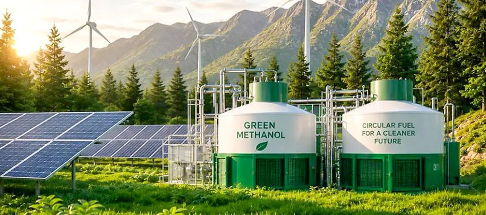 Phối cảnh nhà máy sản xuất methanol xanh. Ảnh: CLIMATE INVESTOR THREE