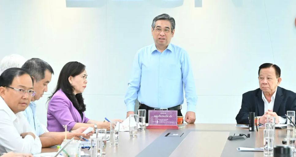 Đồng chí Nguyễn Phước Lộc chủ trì buổi làm việc. Ảnh: VIỆT DŨNG Đồng chí Nguyễn Phước Lộc chủ trì buổi làm việc. Ảnh: VIỆT DŨNG