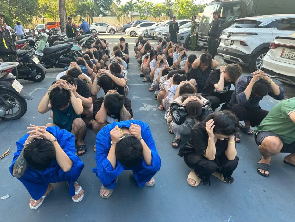 Các đối tượng bị cơ quan công an bắt giữ