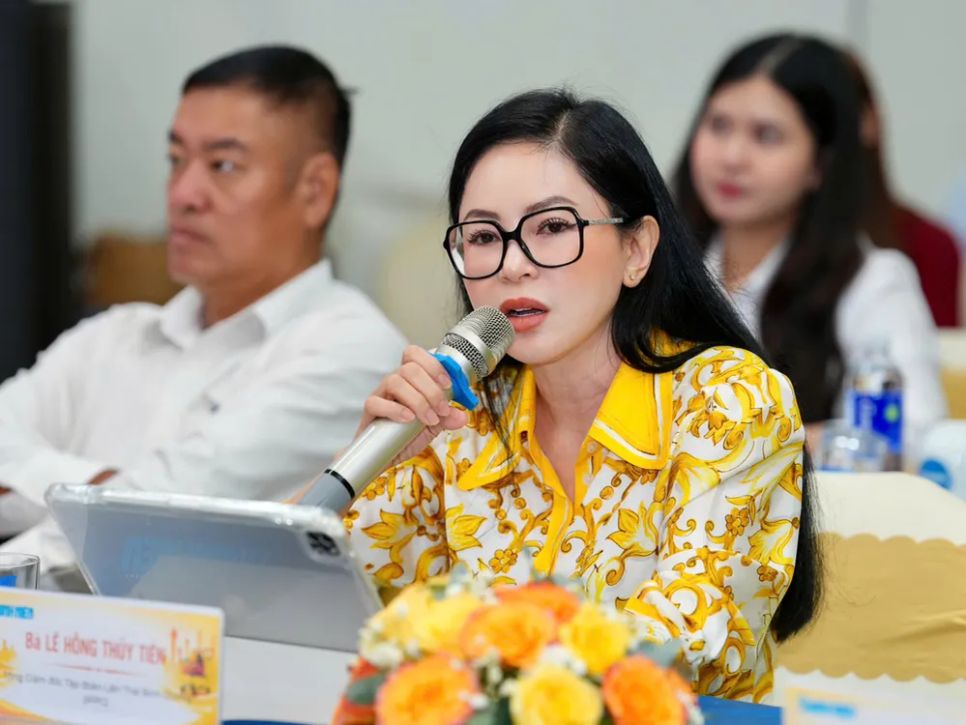 Bà Lê Hồng Thủy Tiên, Tổng Giám đốc Tập đoàn Liên Thái Bình Dương (IPPG) phát biểu tại hội thảo. Ảnh: ĐỘC LẬP