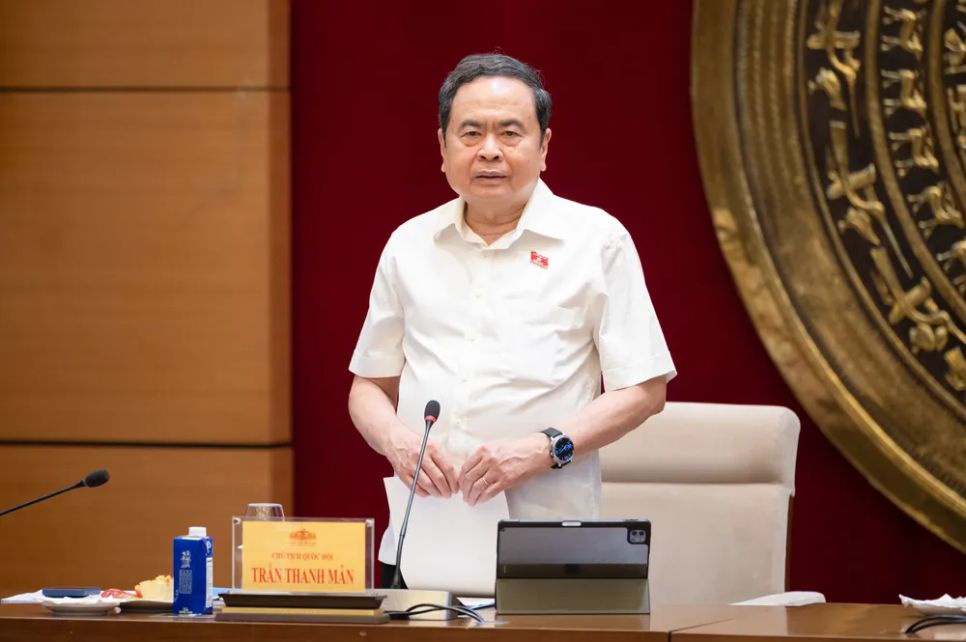 Chủ tịch Quốc hội Trần Thanh Mẫn chủ trì cuộc làm việc. Ảnh: CẨM HÀ Chủ tịch Quốc hội Trần Thanh Mẫn chủ trì cuộc làm việc. Ảnh: CẨM HÀ