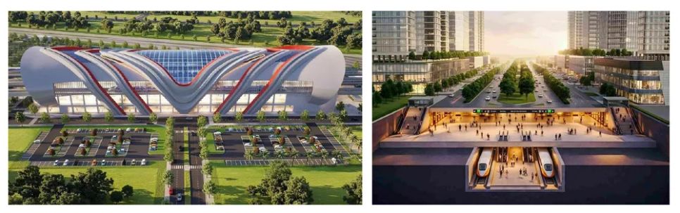 Phối cảnh tuyến metro Bến Thành-Cần Giờ và phối cảnh dự kiến tuyến metro Bến Thành - Thủ Thiêm đi ngầm dưới đường Mai Chí Thọ