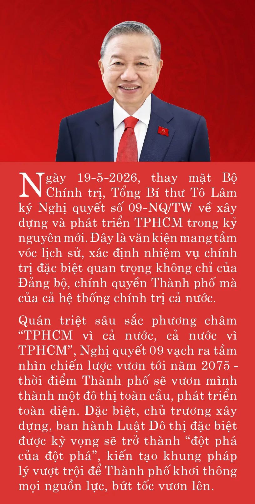 Tầm nhìn phát triển Thành phố Hồ Chí Minh đến năm 2075: Đô thị toàn cầu trong kỷ nguyên mới