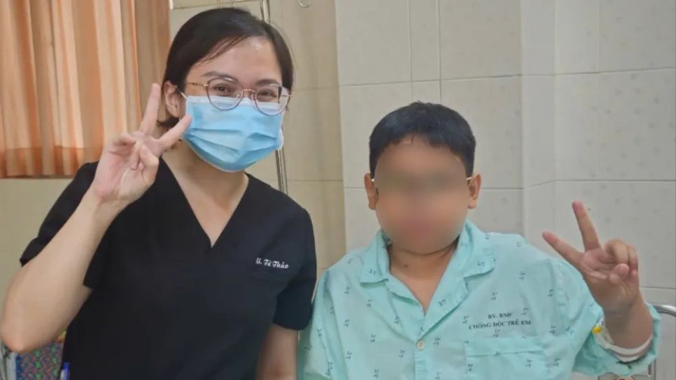 Bệnh nhi hồi phục hoàn toàn sau 10 ngày điều trị. Ảnh: BVCC