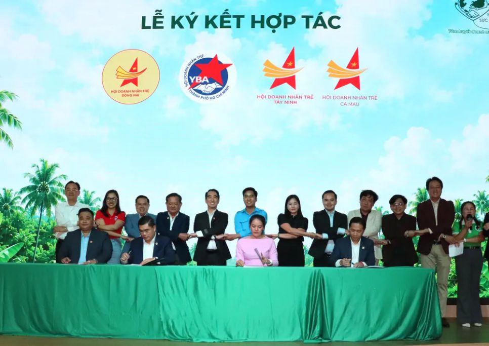 Hội Doanh nhân trẻ các tỉnh Đồng Nai, Tây Ninh, Cà Mau và TPHCM ký hợp tác thực hiện chương trình