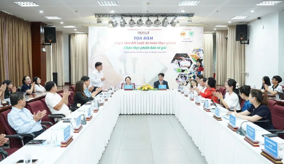 Tọa đàm Góp ý sửa đổi Luật An toàn thực phẩm do Báo Pháp luật TPHCM tổ chức sáng 29-5.