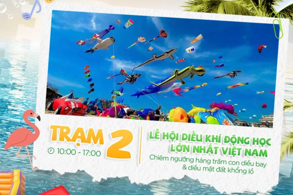 “Khối nghỉ hè” có dịp chiêm ngưỡng những chú diều khổng lồ tại Lễ hội diều khí động học lớn nhất Việt Nam tại Paradise Summer Fest, ngày 6-6 “Khối nghỉ hè” có dịp chiêm ngưỡng những chú diều khổng lồ tại Lễ hội diều khí động học lớn nhất Việt Nam tại Paradise Summer Fest, ngày 6-6