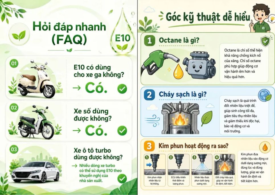 Bộ Công thương giải đáp lo ngại về xăng E10 Bộ Công thương giải đáp lo ngại về xăng E10