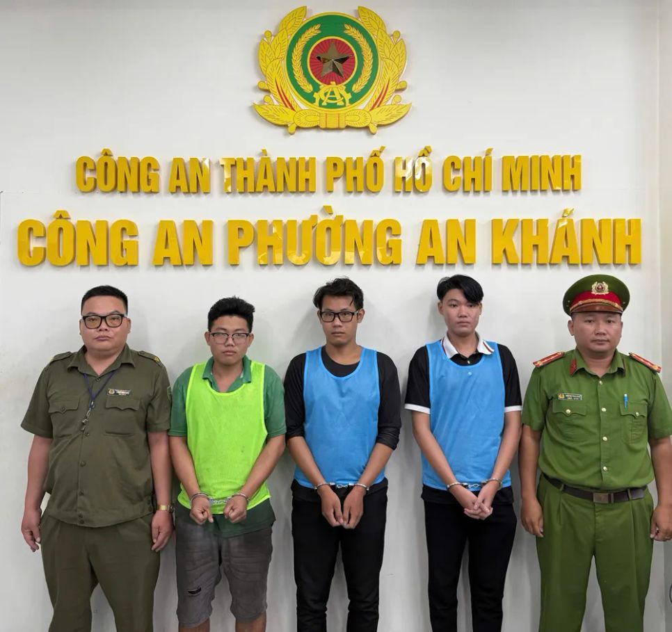 Từ trái sang: Ngô Thanh Tuấn, Trần Quốc Thảo, Nguyễn Hoàng Minh Nhật. Ảnh: CA Từ trái sang: Ngô Thanh Tuấn, Trần Quốc Thảo, Nguyễn Hoàng Minh Nhật. Ảnh: CA