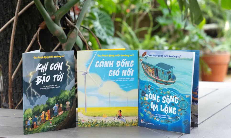 Bộ sách tranh Nhà hoạt động môi trường nhí. Ảnh: NGUYỄN CHẮT Bộ sách tranh Nhà hoạt động môi trường nhí. Ảnh: NGUYỄN CHẮT
