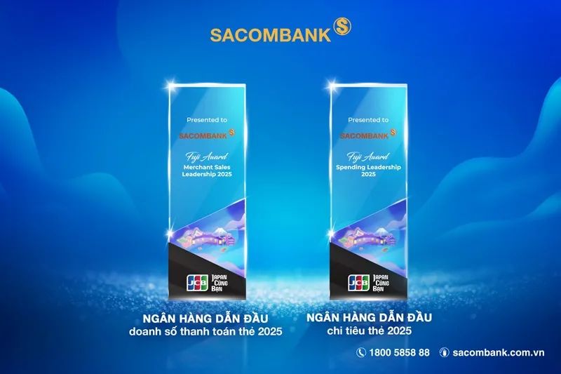 Sacombank dẫn đầu doanh số thanh toán và chi tiêu thẻ JCB năm 2025