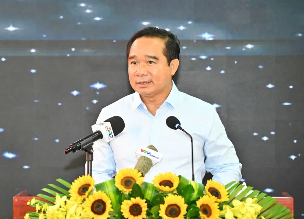 Chủ tịch UBND TPHCM Nguyễn Văn Được phát biểu tại hội nghị. Ảnh: VIỆT DŨNG
