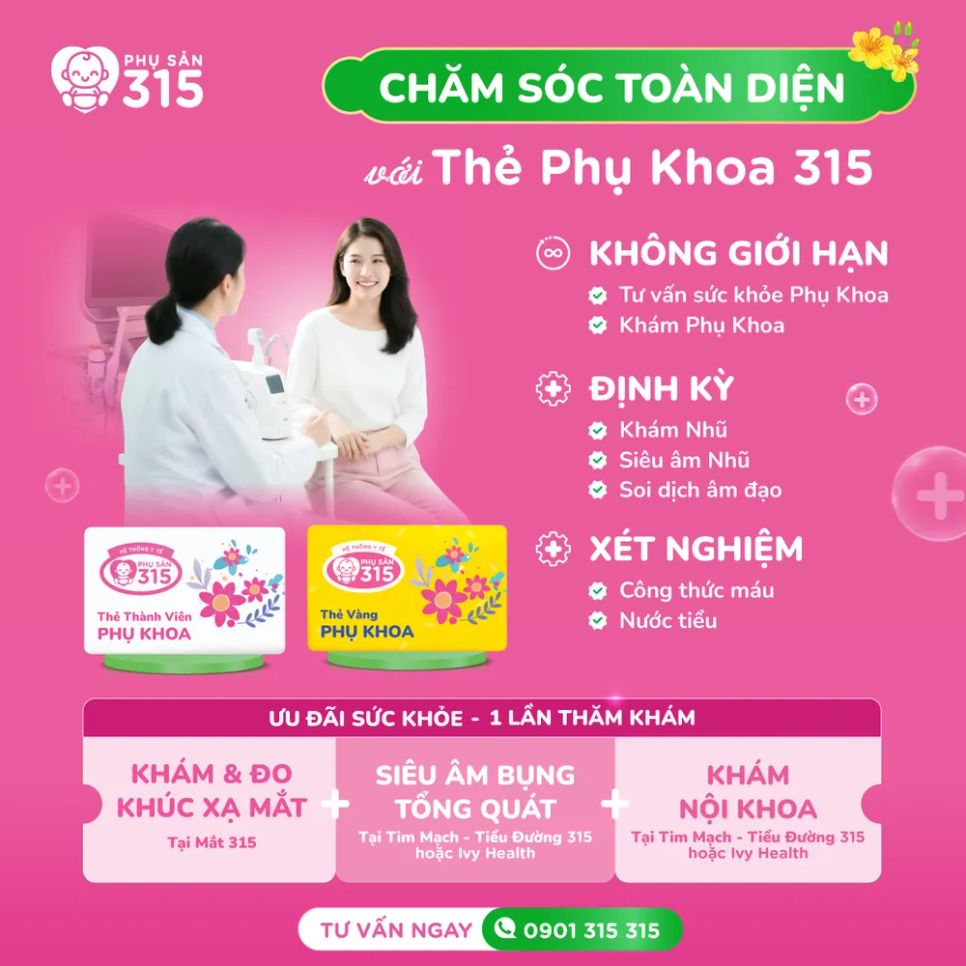 Thẻ Sản khoa 315 như một “trợ lý sức khỏe”, giúp mẹ theo dõi thai kỳ trọn gói và chuyên sâu, chủ động trong từng giai đoạn mà không cần lo lắng bỏ lỡ buổi khám thai kỳ nào