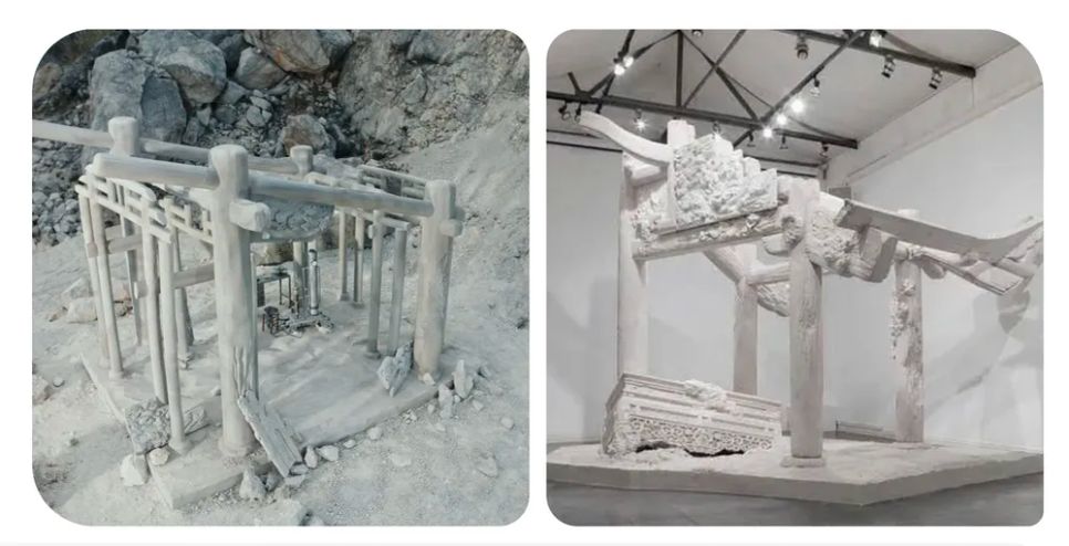Từ trái qua: bối cảnh trong MV 