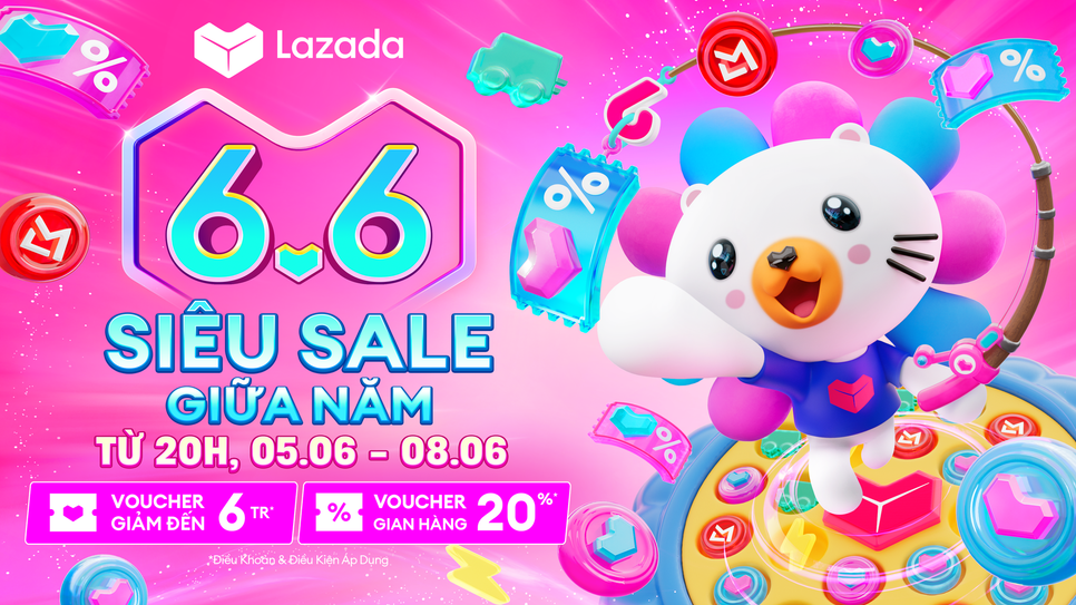 LAZADA khởi động lễ hội mua sắm giữa năm “Siêu sale 6.6”