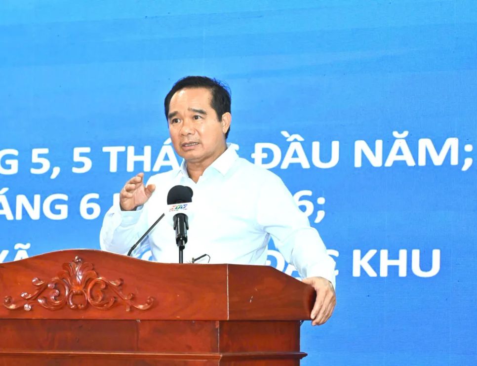 Đồng chí Nguyễn Văn Được phát biểu kết luận tại phiên họp. Ảnh: VIỆT DŨNG