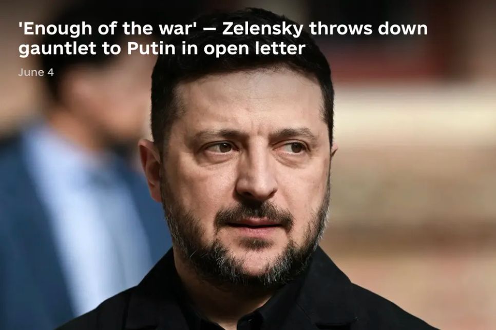 Tổng thống Ukraine Volodymyr Zelensky kêu gọi Tổng thống Nga Vladimir Putin tham gia đàm phán trực tiếp để chấm dứt chiến tranh. Ảnh: KYIV INDEPENDENT