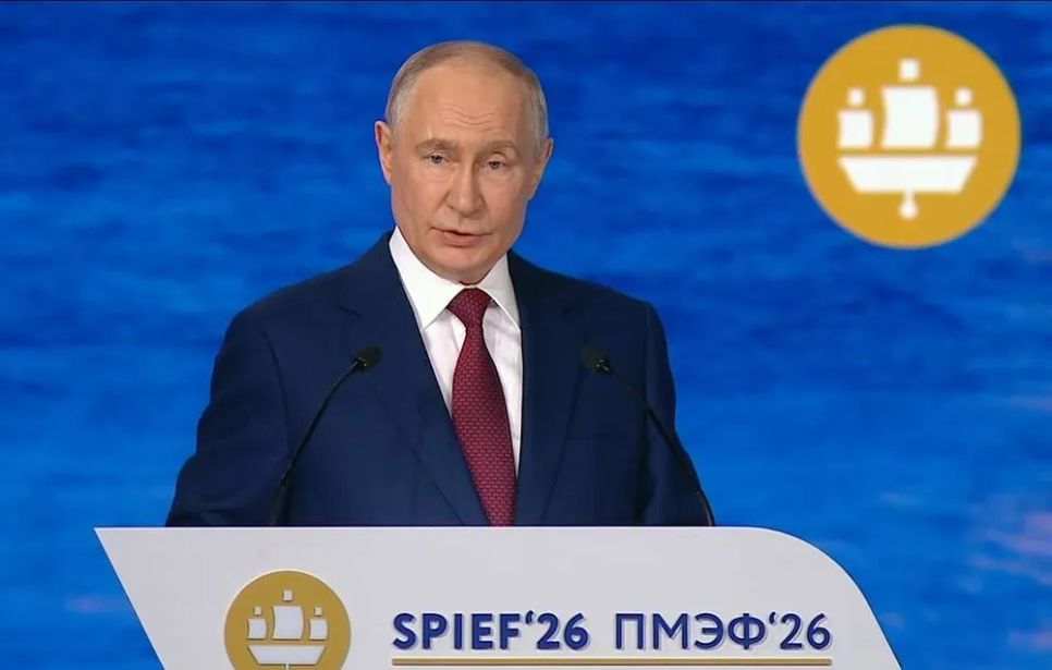 Tổng thống Nga Vladimir Putin tại Diễn đàn kinh tế quốc tế Saint Petersburg. Ảnh: <span style=