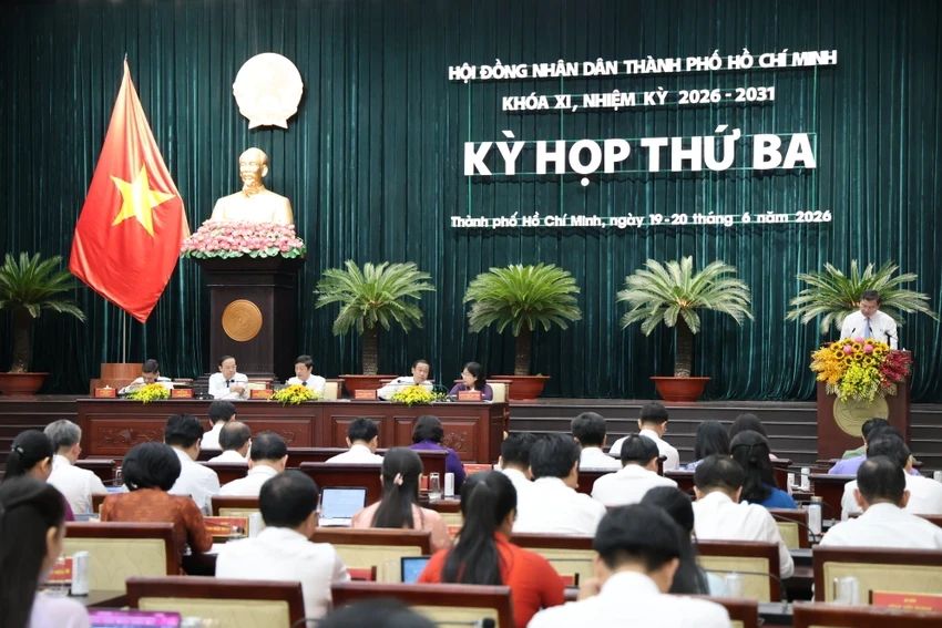 Toàn cảnh kỳ họp thứ ba HĐND TP..HCM khóa XI. Ảnh: Lê Thoa