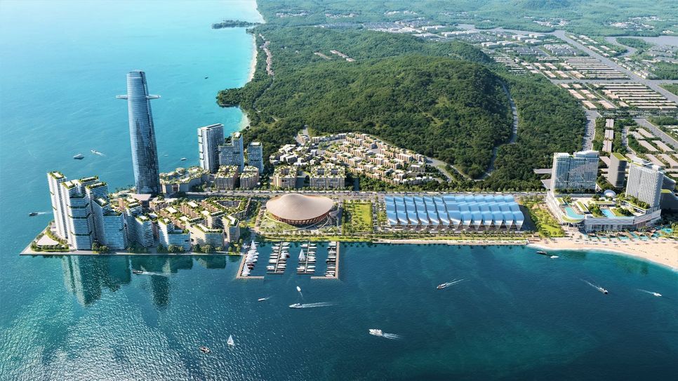 Phối cảnh Khu tổ hợp đa chức năng APEC 2027. Ảnh: Sun Group