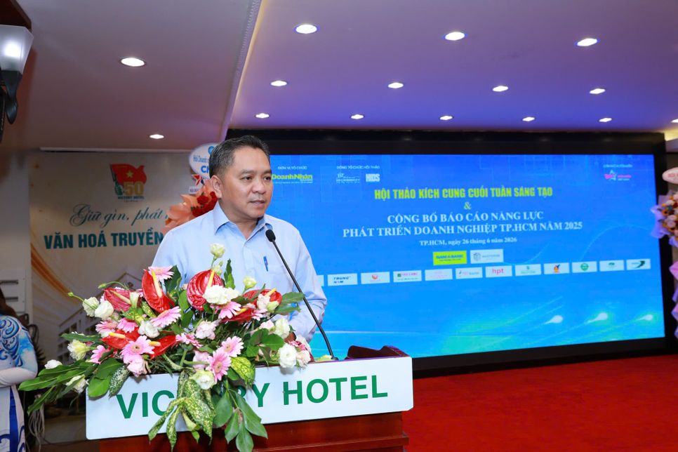 Ông Phạm Huy Bình - Giám đốc Sở Du lịch TP.HCM chia sẻ tại hội thảo - Ảnh: Hoàng Chương