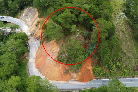 Lâm Đồng công bố tình huống khẩn cấp về thiên tai 2 khu vực sạt lở