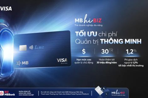 MB giới thiệu thẻ doanh nghiệp MB Visa Hi BIZ thông minh