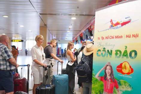 Vietjet tăng tần suất bay từ Hà Nội, TPHCM đến Côn Đảo