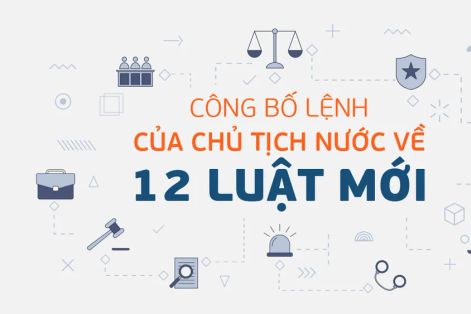 Công bố Lệnh của Chủ tịch nước về 12 luật mới