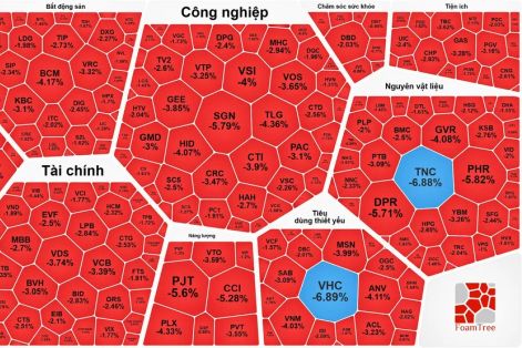 VHM và VIC tăng trần, VN-Index vẫn giảm gần 9 điểm