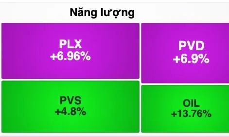 Cổ phiếu dầu khí tăng trần hàng loạt