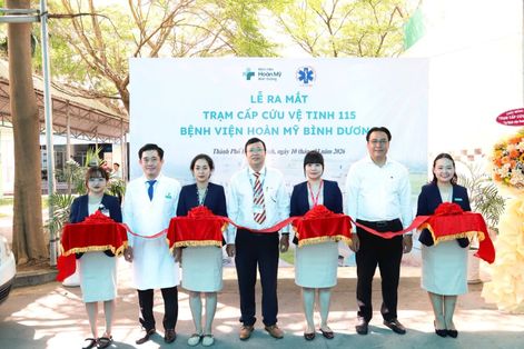Bệnh viện Hoàn Mỹ Bình Dương ra mắt trạm cấp cứu vệ tinh 115