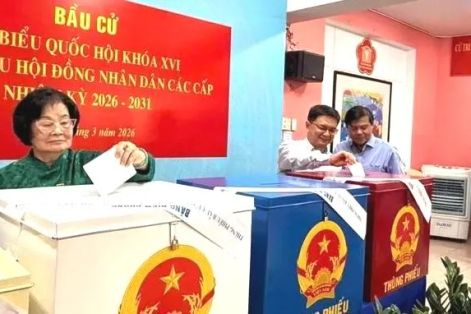 Đến 16 giờ ngày 15-3: Khoảng 72 triệu cử tri đi bầu cử, 5 tỉnh đạt tỷ lệ gần 100%