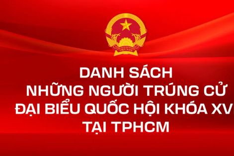 Danh sách những người trúng cử ĐBQH khóa XVI tại TPHCM