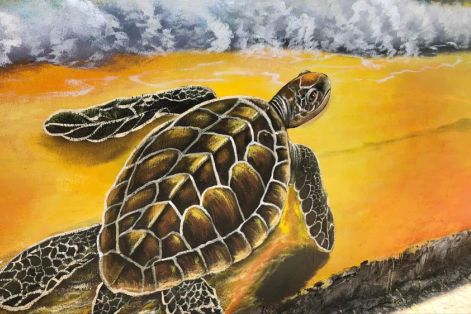 Điểm sắc bằng bích họa cho đảo Bé - Lý Sơn