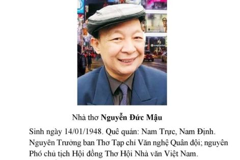 Nhà thơ Nguyễn Đức Mậu, tác giả "Màu hoa đỏ" qua đời ở tuổi 78