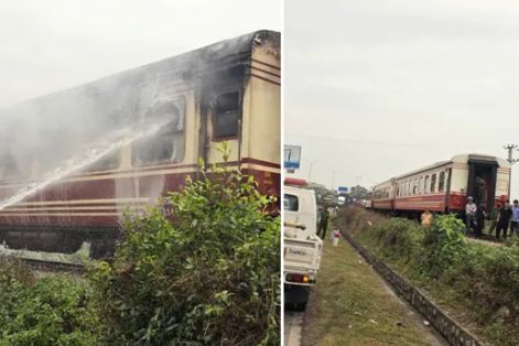 Hải Phòng: Điều tra nguyên nhân cháy 2 toa tàu khách
