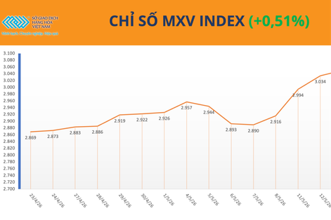 MXV-Index đi lên trong bối cảnh thị trường hàng hóa phân hóa mạnh