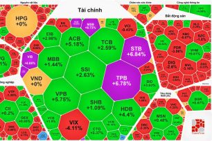 Cổ phiếu ngân hàng tăng trần hàng loạt, VN-Index lại bứt tốc