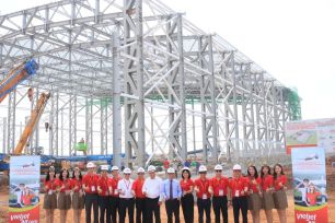 Vietjet cất nóc hangar chuẩn quốc tế tại sân bay Long Thành