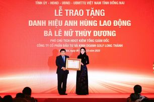 Phó Chủ tịch KN Holdings Lê Nữ Thùy Dương được trao danh hiệu Anh hùng Lao động